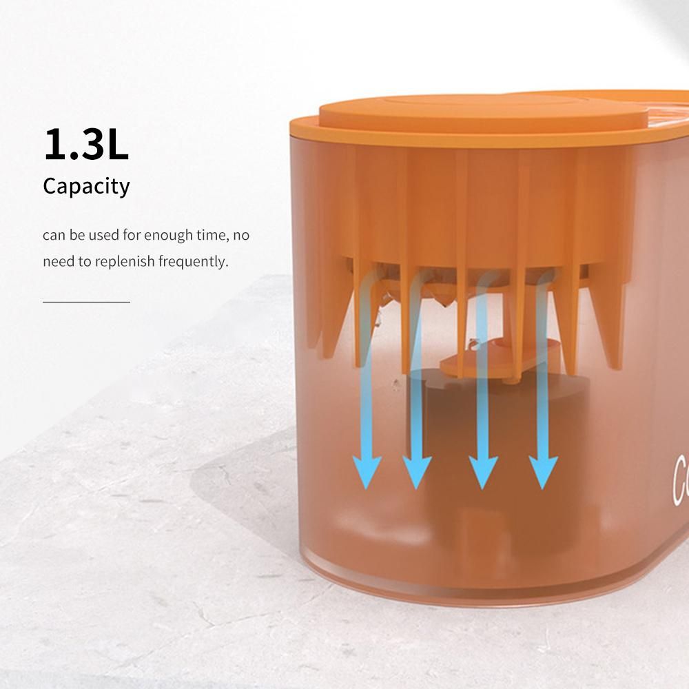 Automatic Pet Water Dispenser 1.3L Cat Water Fountain Quiet U-shaped Water Flow for Cats Dogs Pets