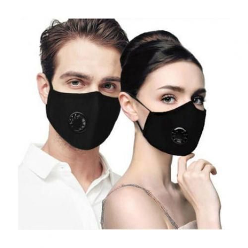 COTTON FACEMASKS WITH RESPIRATOR - 2pcs