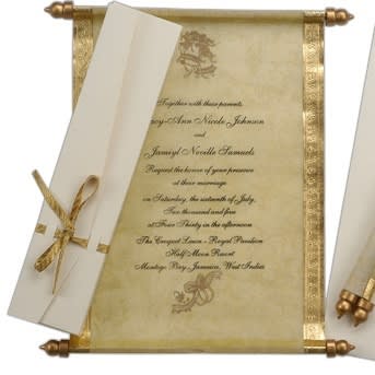 Luxury Invitation Card & Marriage Proposal Letter- Green S147