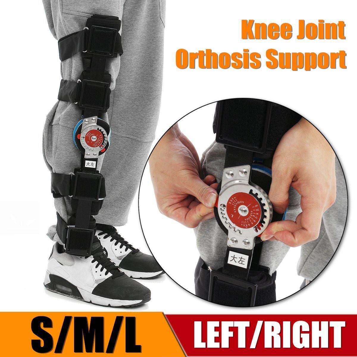 Armo Line Adjustable ROM Knee Brace Post Op Hinged Leg Universal Size NHS # Left Leg