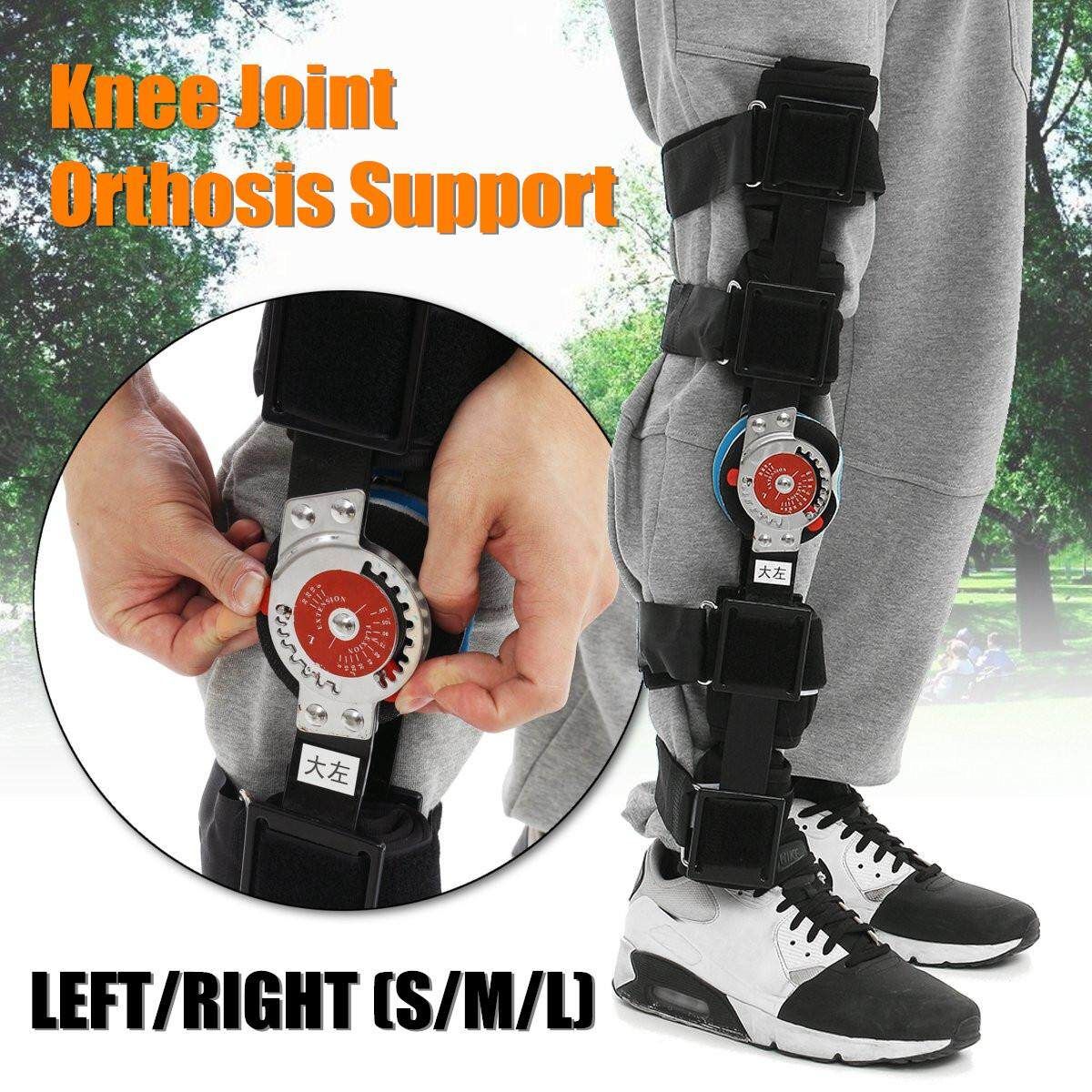 Armo Line Adjustable ROM Knee Brace Post Op Hinged Leg Universal Size NHS # Left Leg