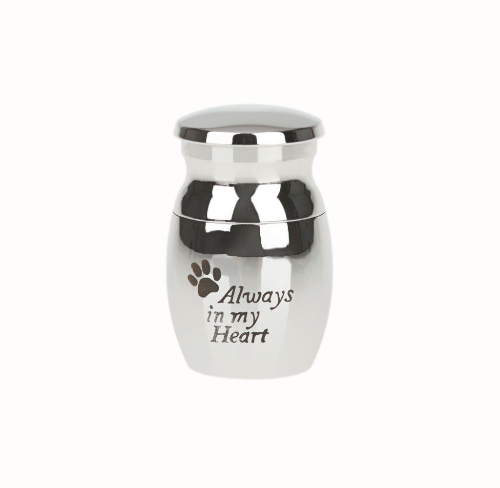 2pcs Love Always In Heart Keepsake Cremation  Urn Container Jar