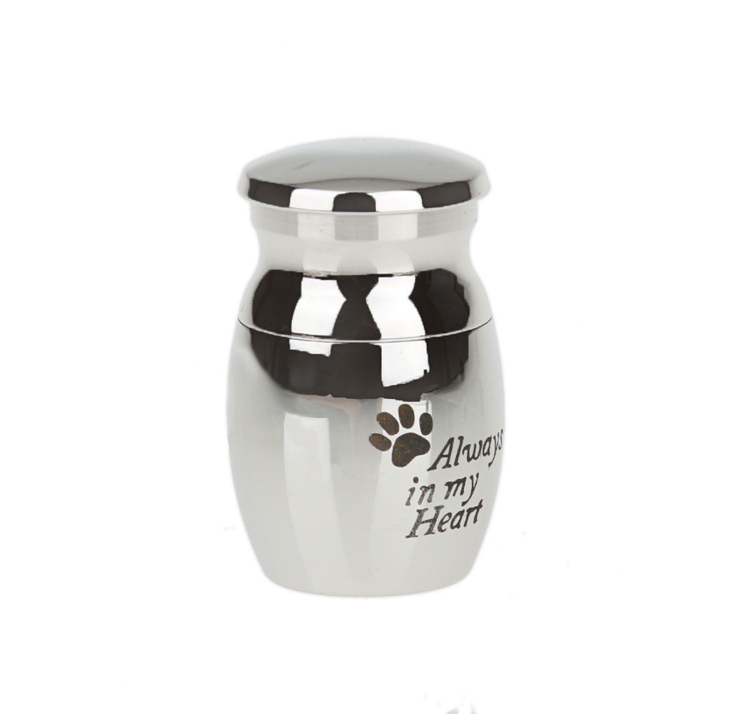 2pcs Love Always In Heart Keepsake Cremation  Urn Container Jar