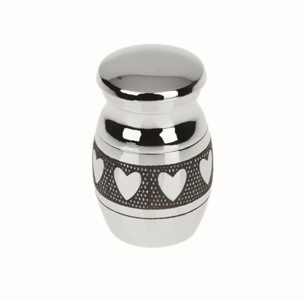 2pcs Love Always In Heart Keepsake Cremation  Urn Container Jar