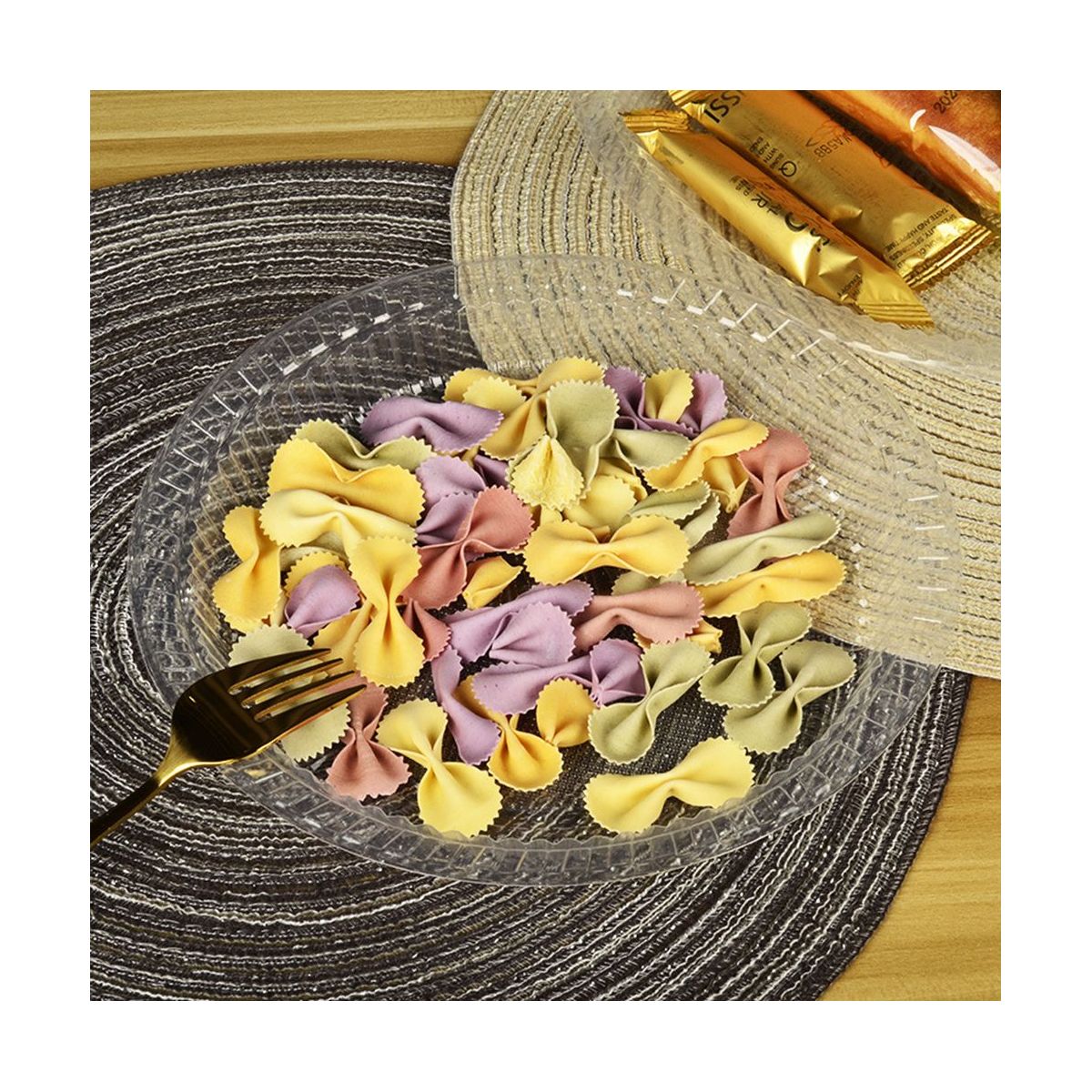 100PCS Clear Plastic Plates Disposable Plates for Dessert &