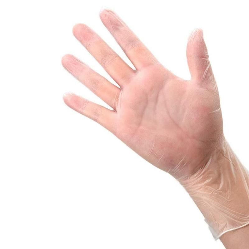 50 Pcs Disposable Gloves , Ambidextrous Protective Powder-Free Latex-Free PVC Gloves for Dishwashing Automotive Food Processing Salons Workshops,S