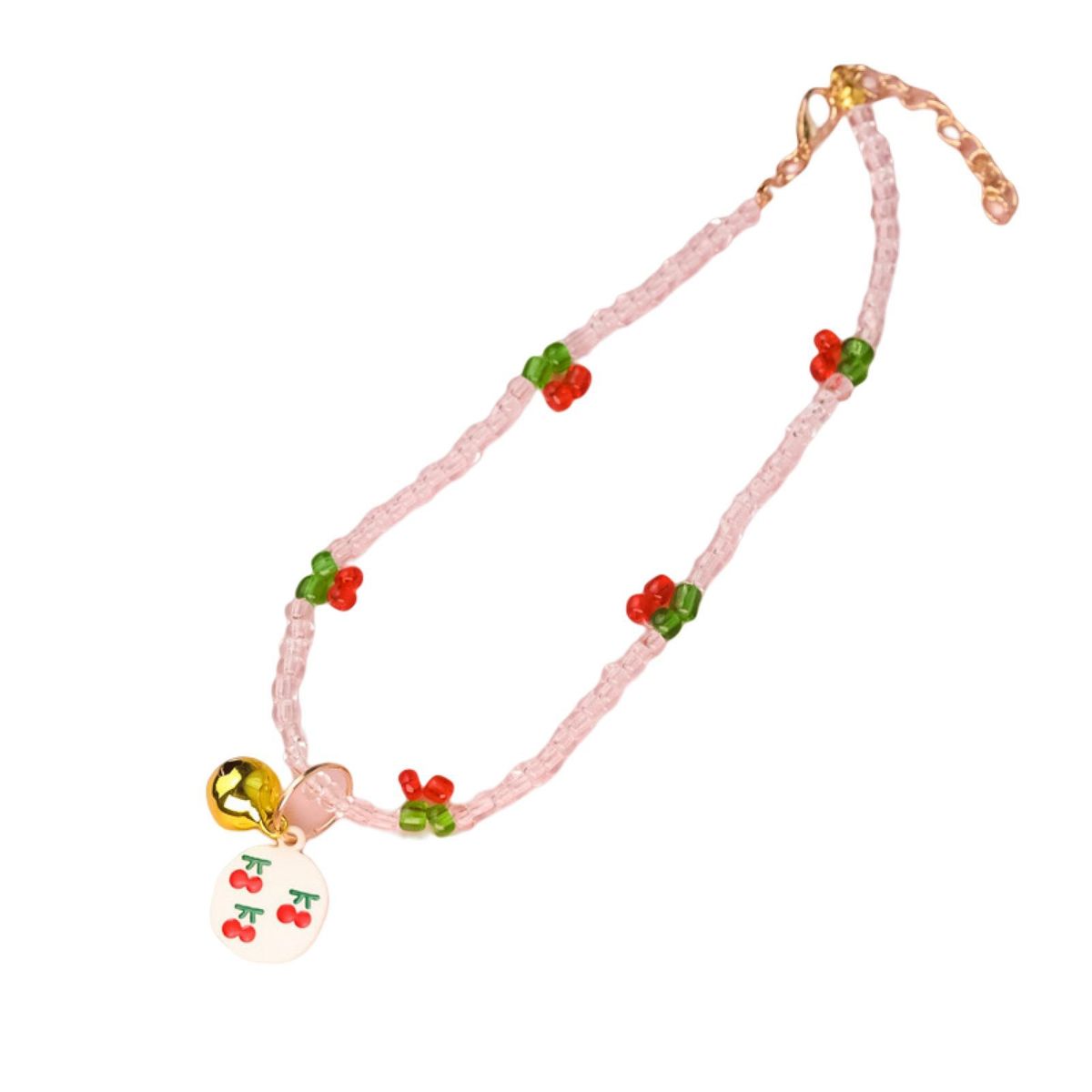 Jewelry Necklace Cherry Themed Cat Necklace With Bear Pendant 5