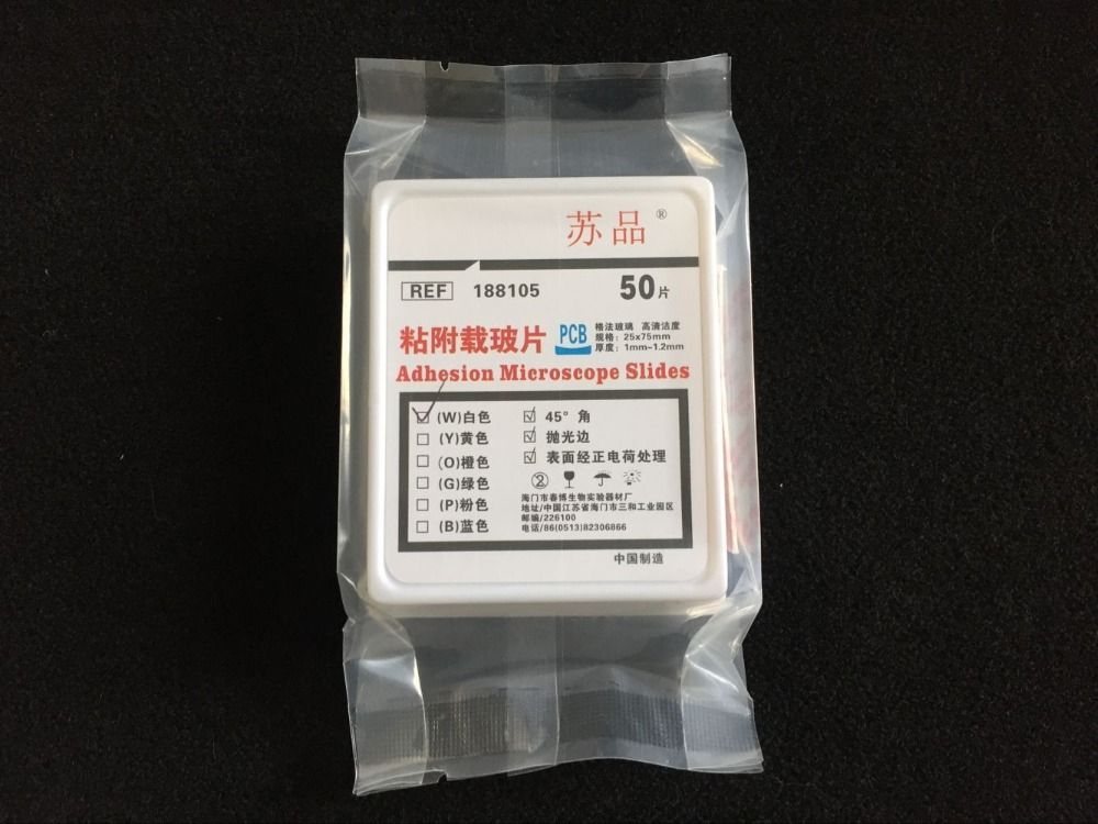 Equipment Laboratory Slide Quty Gl 50pcs/box Shipping Adhesive Positive 188105 Free Microscope High Slide Charge