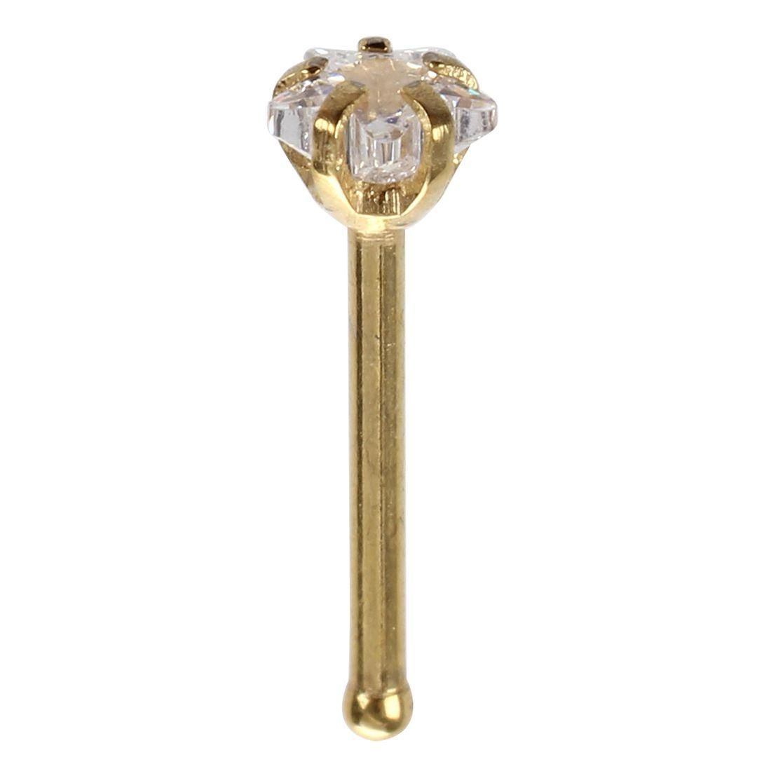 Star Gem Prong Set NOSE BONE RINGS STUDS Piercing Gem