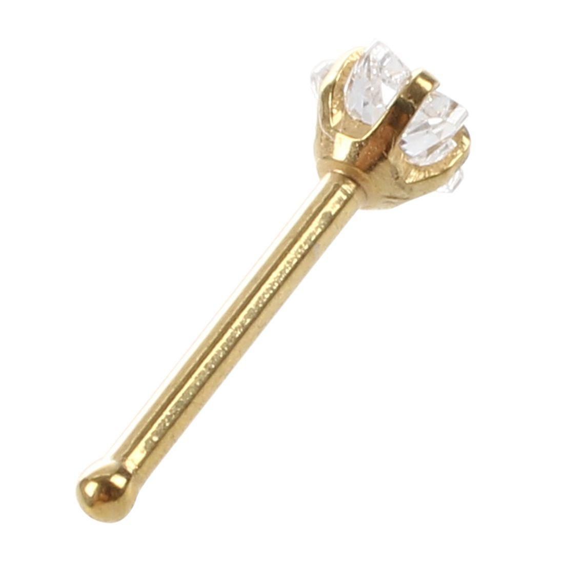 Star Gem Prong Set NOSE BONE RINGS STUDS Piercing Gem