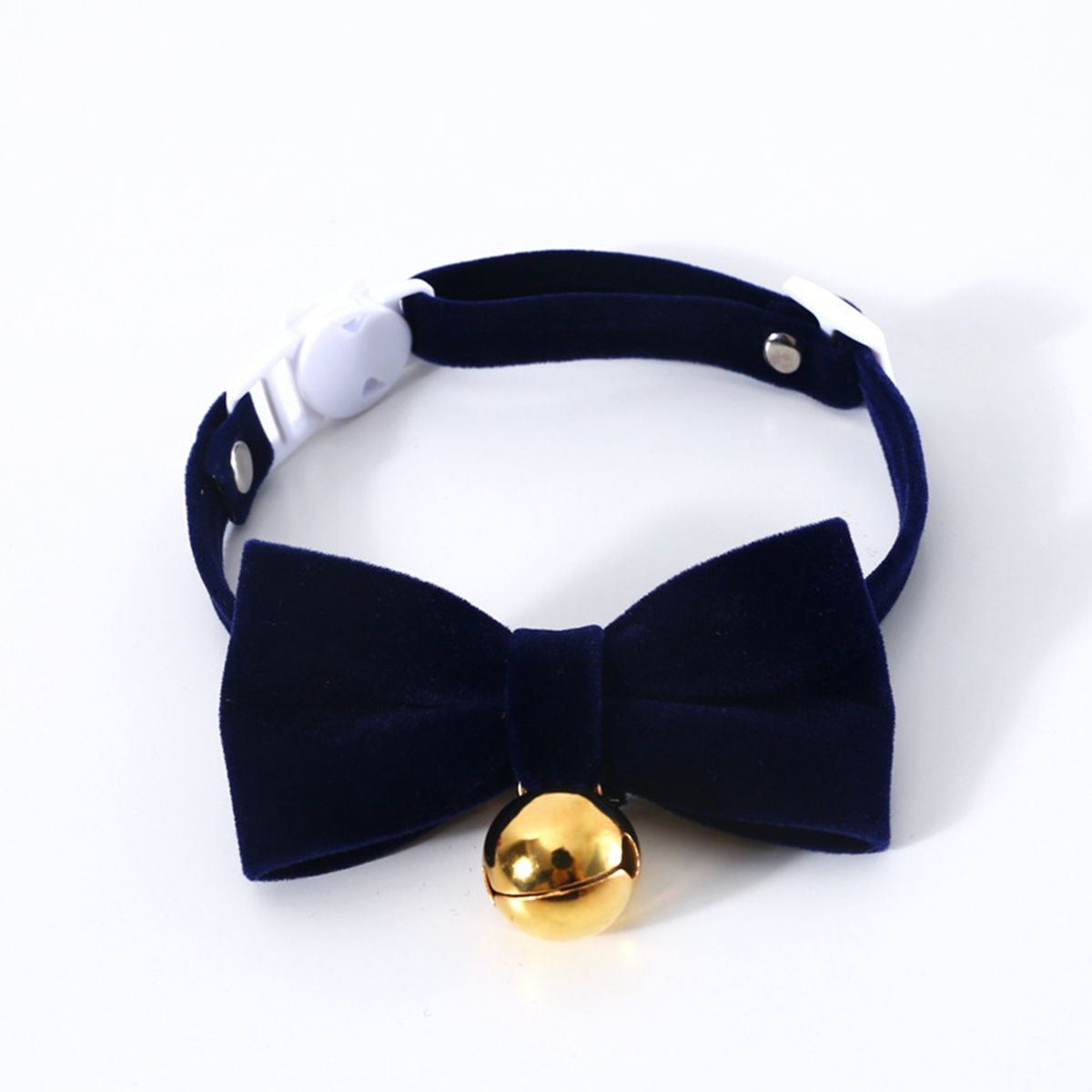 Cat Neck Strap Unique Style Dog Bow-knot Collar Pet Jewelry Navy Blue