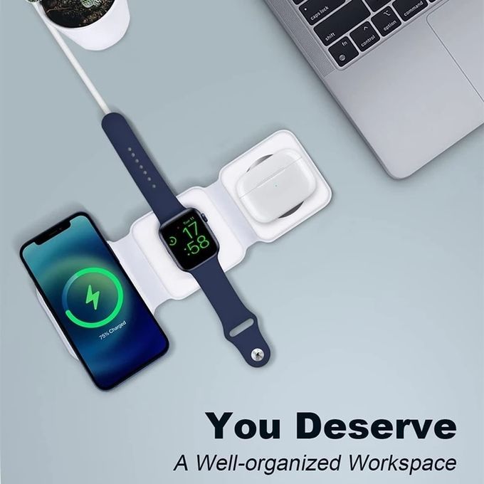 3in1 Wireless Charging Station For Apple Devices 15Watts