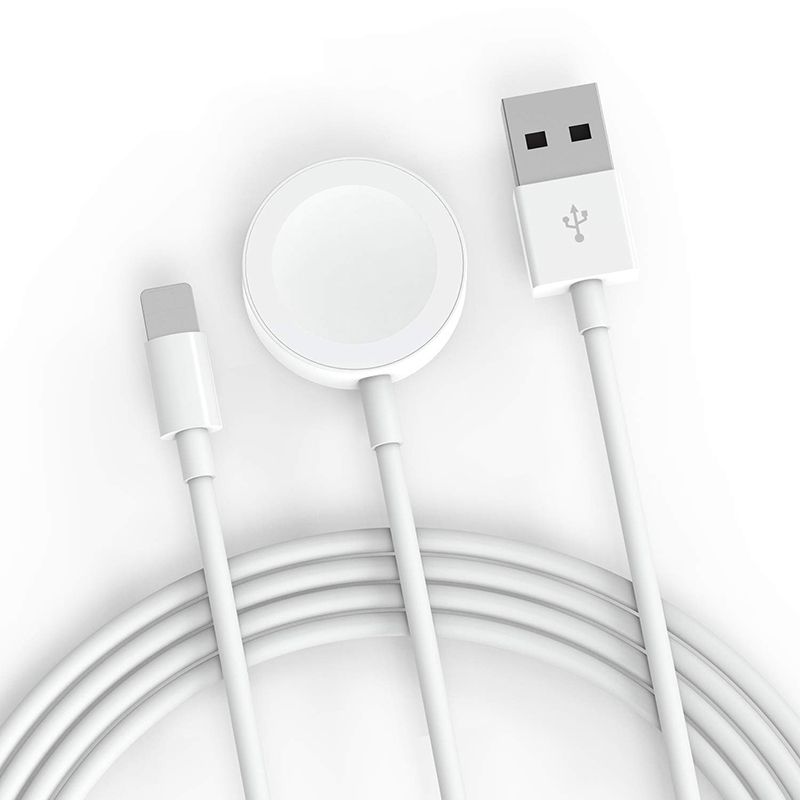 (as Show)2 In 1 Magnetic Wireless Charger For Apple Watch Series 1 2 3 4 5 6 Apple Watch USB Charging Cable For IPhone 12 Pro Max 11 X XS GRE