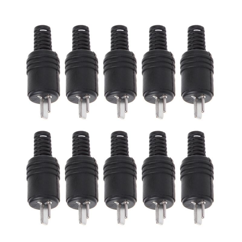 10 Pcs 2 Pin DIN Speaker Plug 2-Pin Plug Hifi Loudspeaker