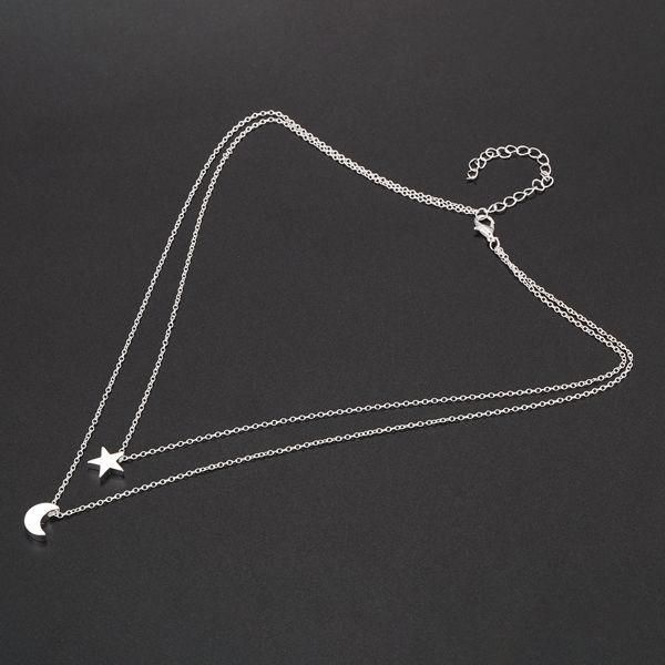 Double layer star Moon lady Neckof