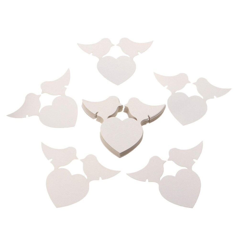 40 Selling White Glasses Paper Card Card Creative Continental Hollow Cup Red Wedding Party Wedding Banquet Seat Card