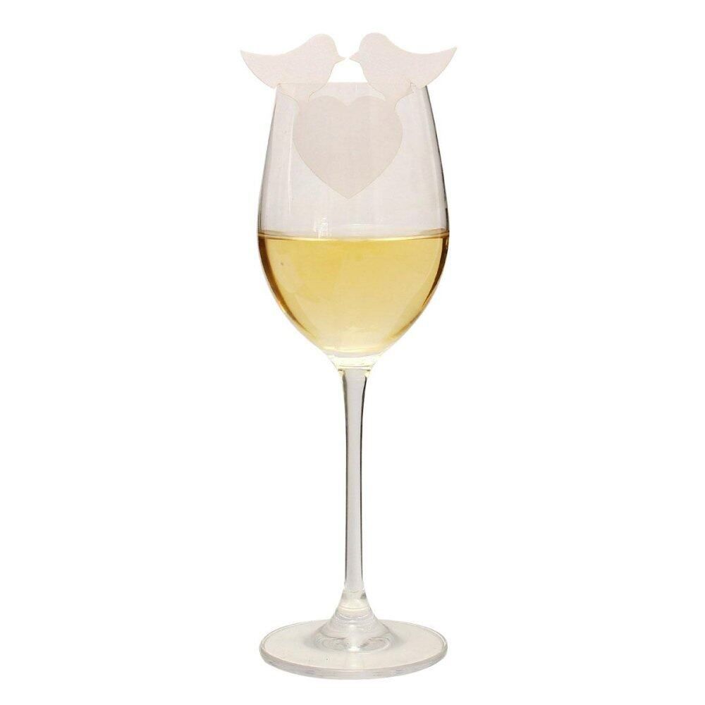 40 Selling White Glasses Paper Card Card Creative Continental Hollow Cup Red Wedding Party Wedding Banquet Seat Card