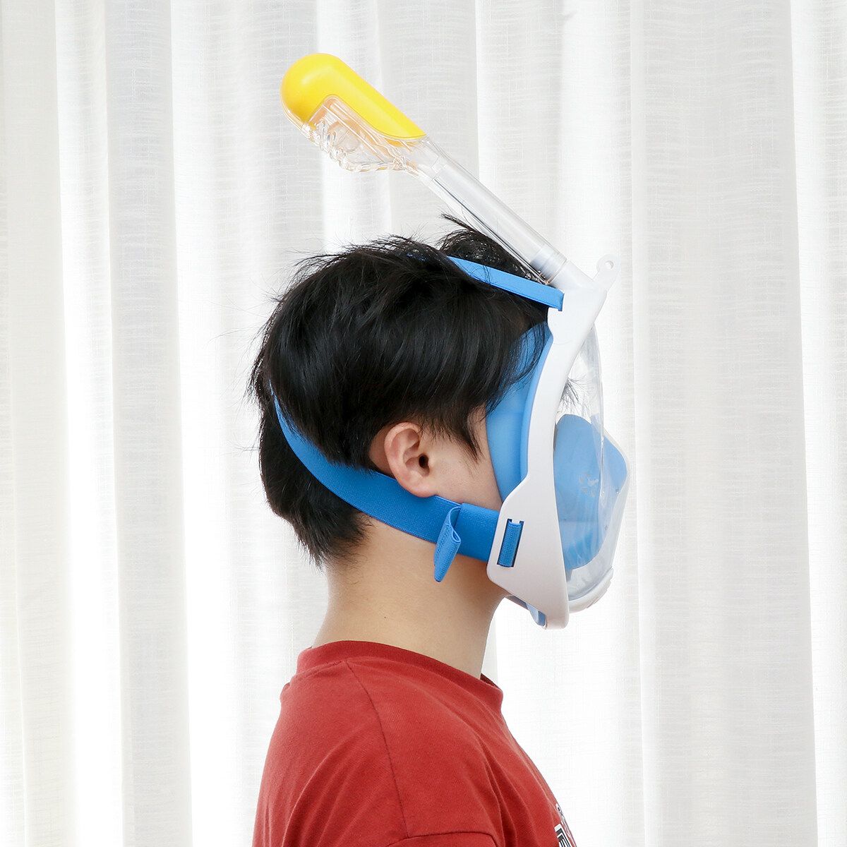 Diving Underwater Anti Fog Full Face Snorkeling Snorkel For Women Men Blue