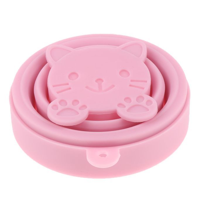 Silicone Collapsible Travel Cup Holder For Sterilizing  Pink