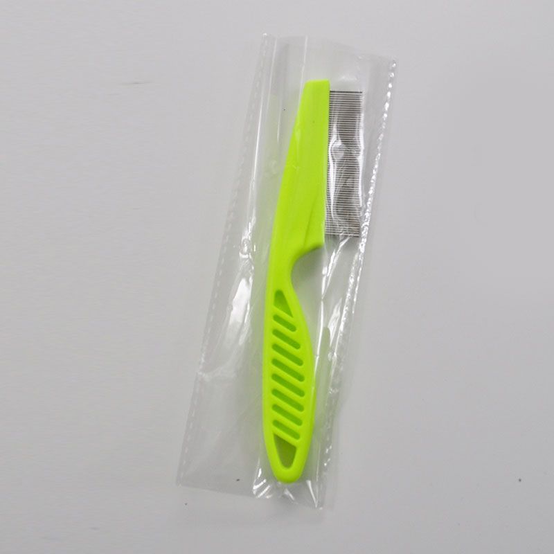 Pet Stuff Flea Tick Remover Home Pet Animal Care Comb Dog Cat Protection Steel Insect Lice  Brush Pet Hair Cleaner Comb-Green