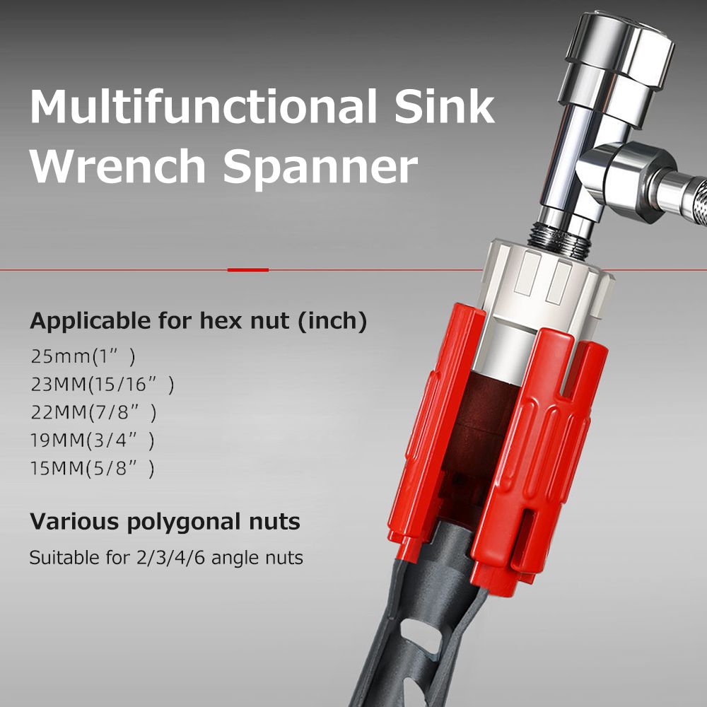 11~90mm Large Opening Bathroom Wrench Sink Wrench Spanner