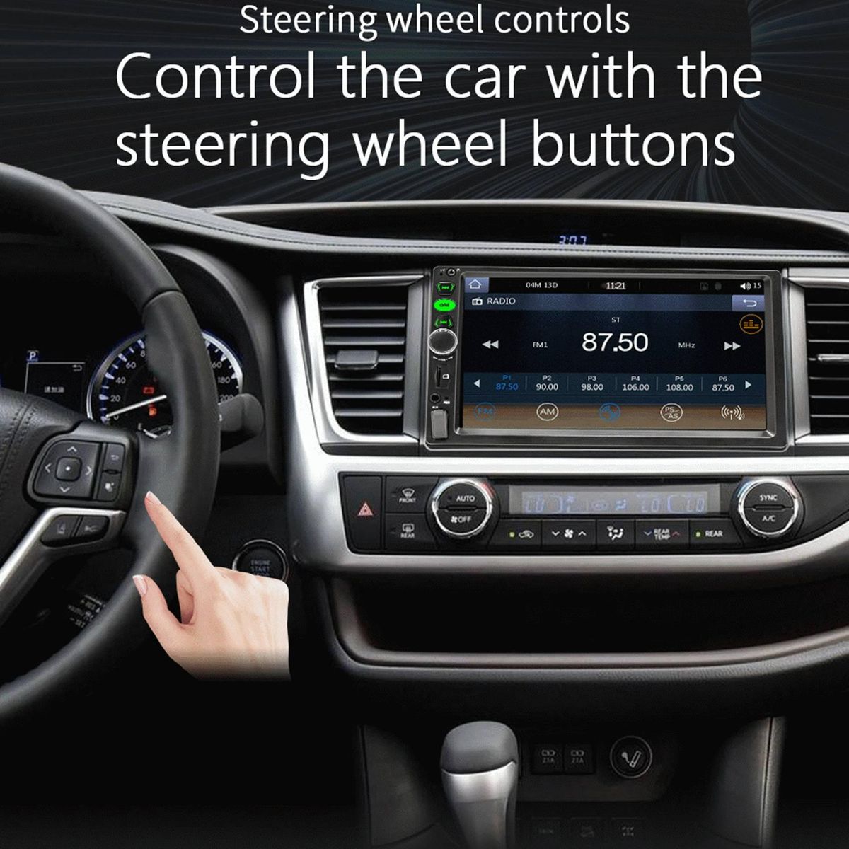 2 Din 7 Inch Touch Screen Car Radio Car Stereo MP5 Player with CarPlay Android Auto Bluetooth AUX USB TF FM Car Player A