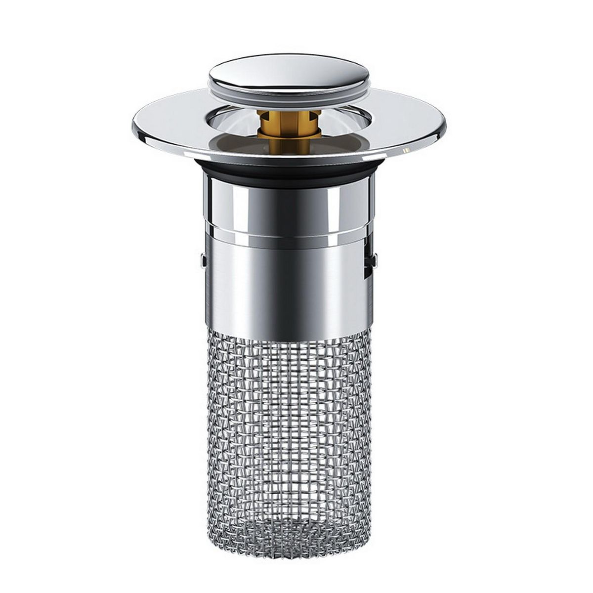 Anti-clog Drain Stopper Stainless Steel Hair Catcher for Bathroom Silver