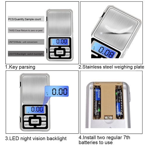Mini Digital Scale Jewelry Gram Weight For Kitchen
