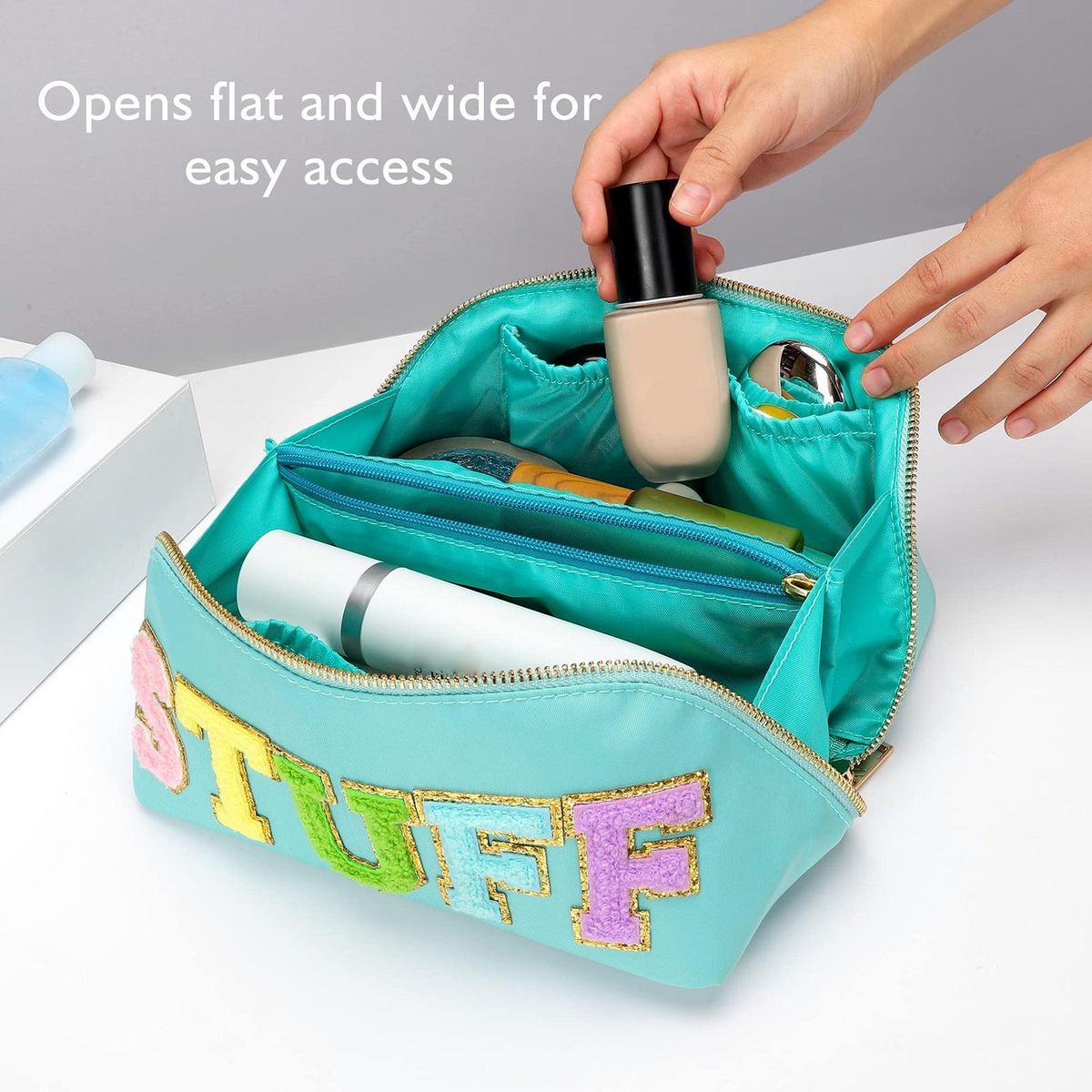 Cosmetic Bag Travel Cosmetic Case Toiletry Container Organizer Green