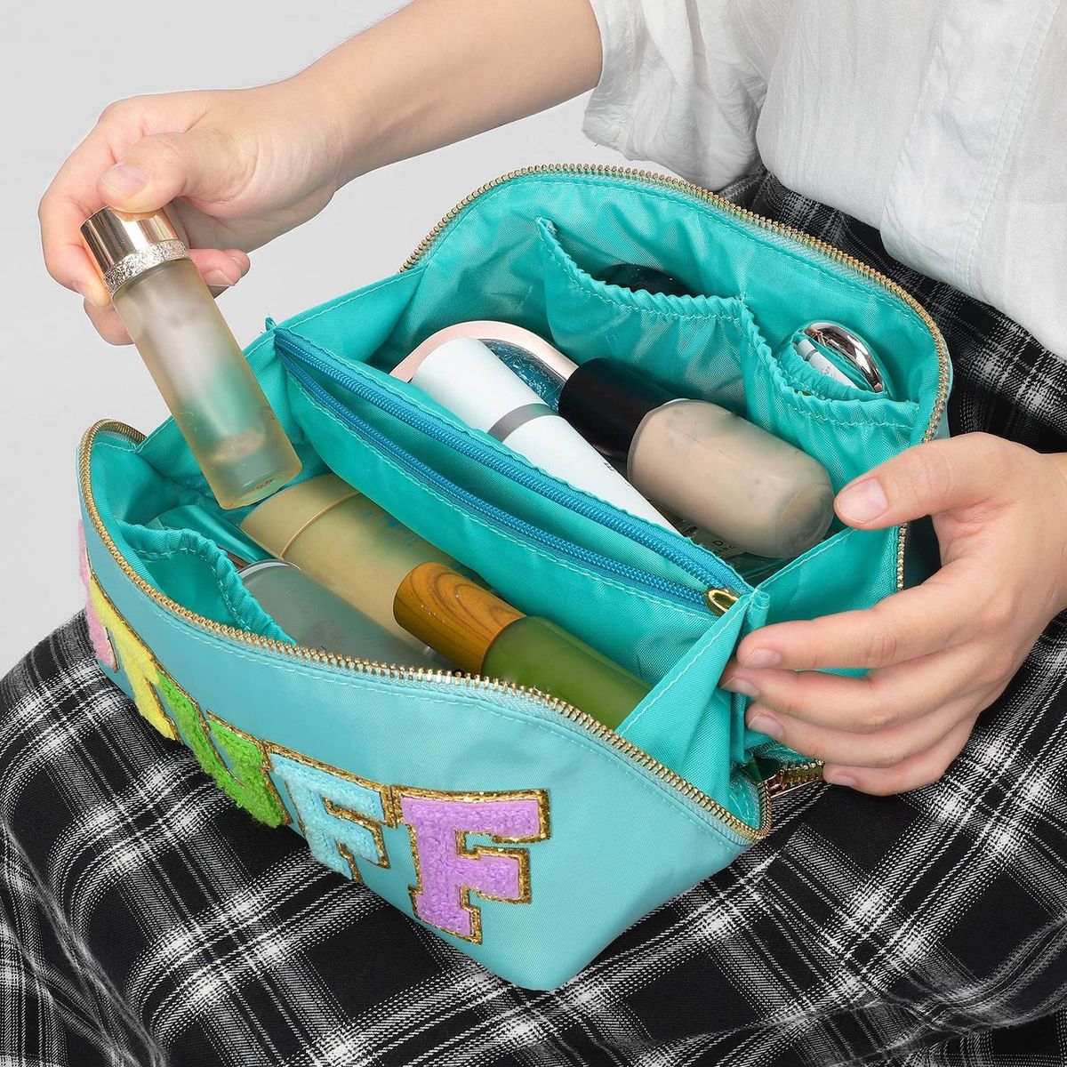 Cosmetic Bag Travel Cosmetic Case Toiletry Container Organizer Green