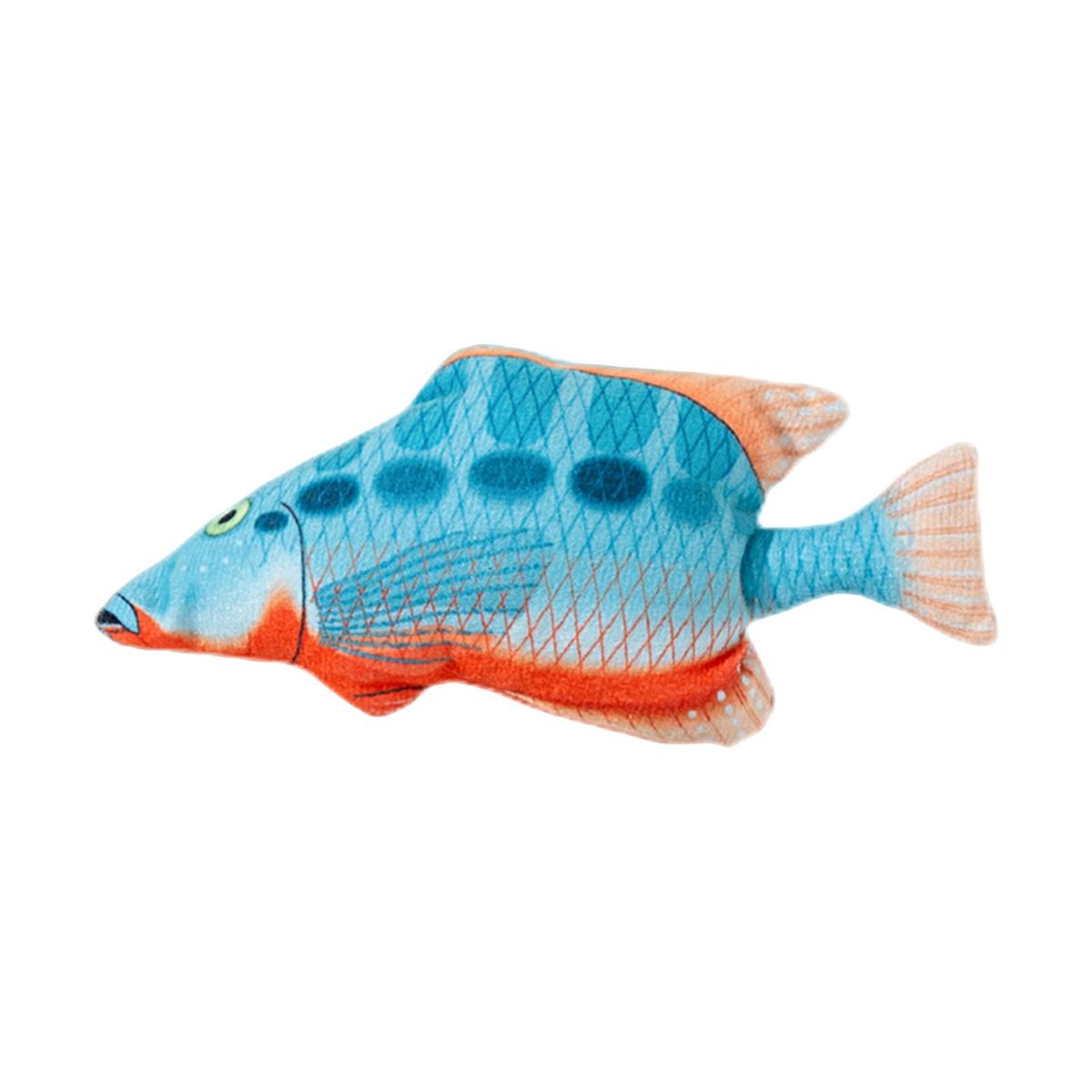 Cat Toy Pet Cat Toy Catnip Fish Plush Stuffed Cushion Sky Blue