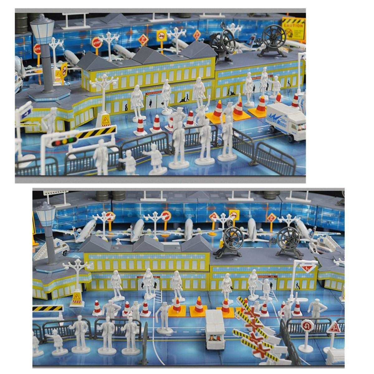 200PCS Airport Playset Airplane Models Accessories Assembled Kid Toy US