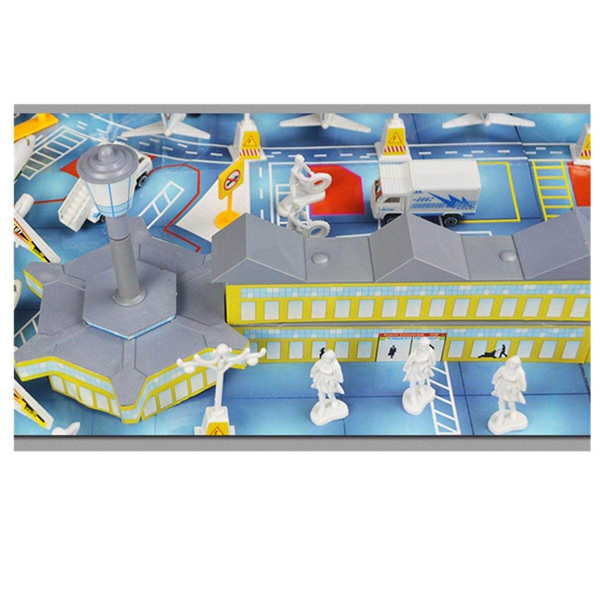 200PCS Airport Playset Airplane Models Accessories Assembled Kid Toy US