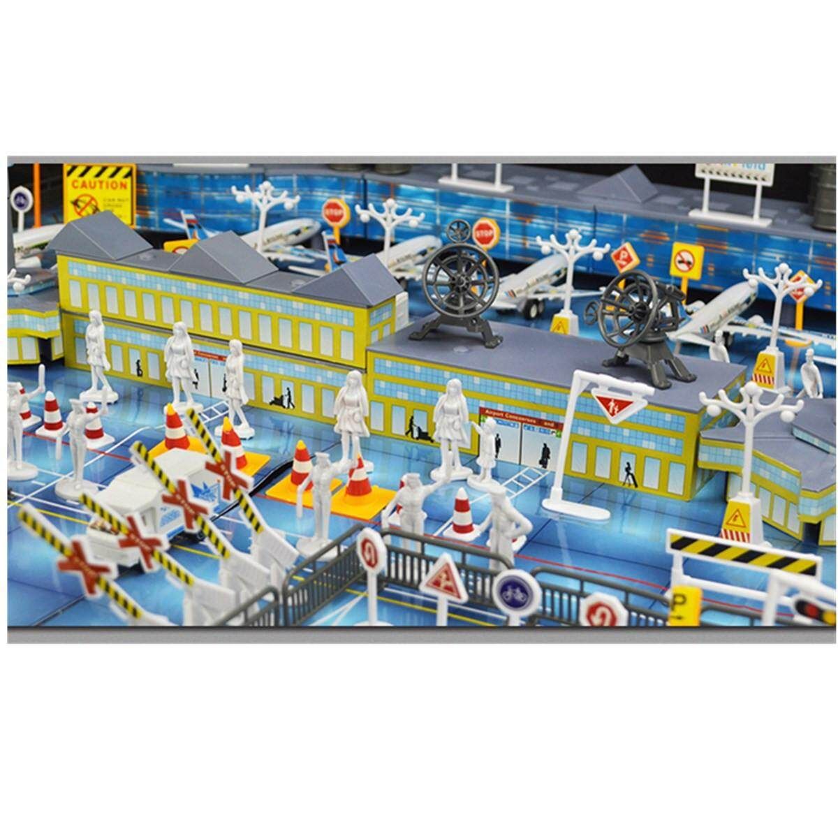 200PCS Airport Playset Airplane Models Accessories Assembled Kid Toy US