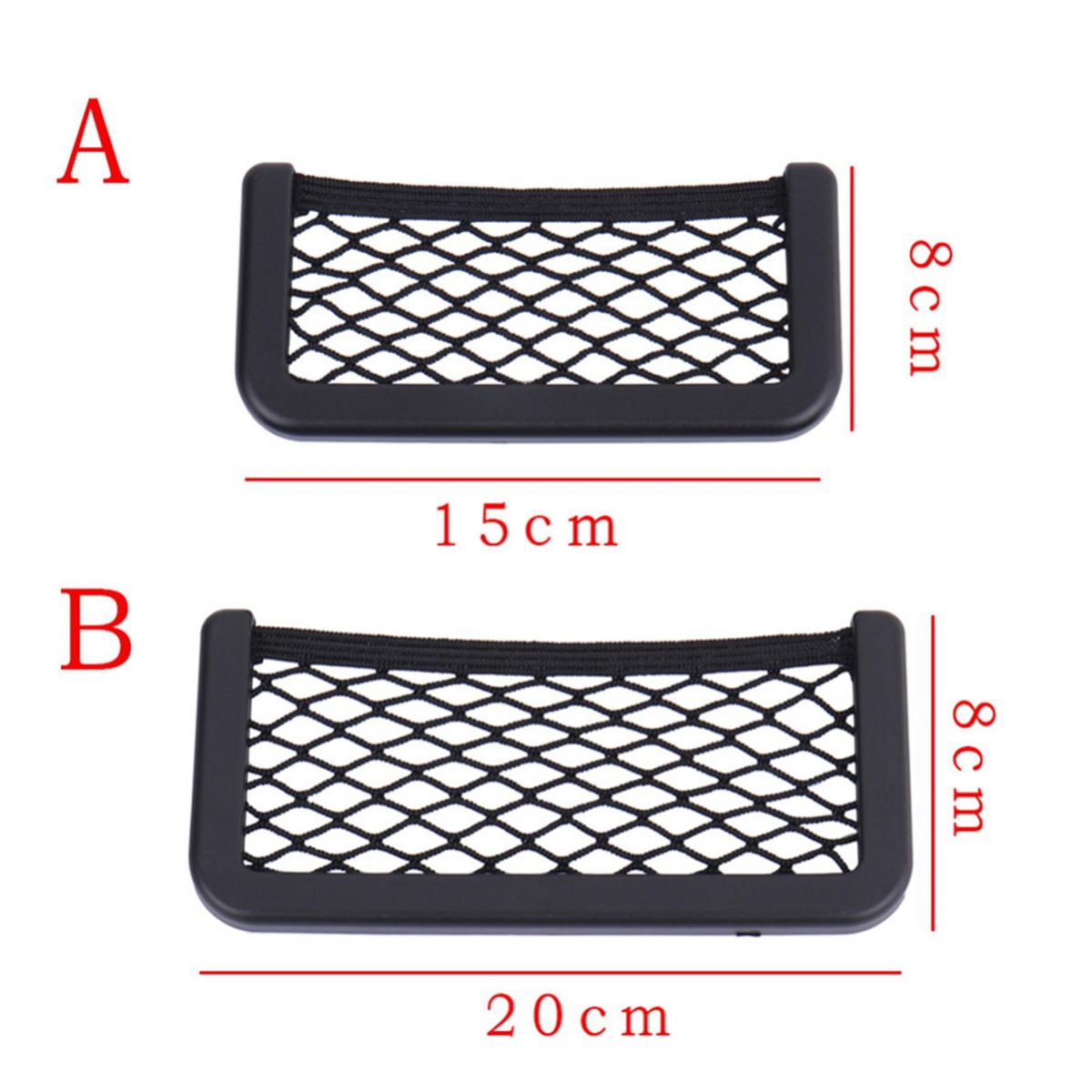 Car Net Pocket Storage Bag Seat Side Back Storage Net Bag Phone Holder Pocket Organizer 1pcs