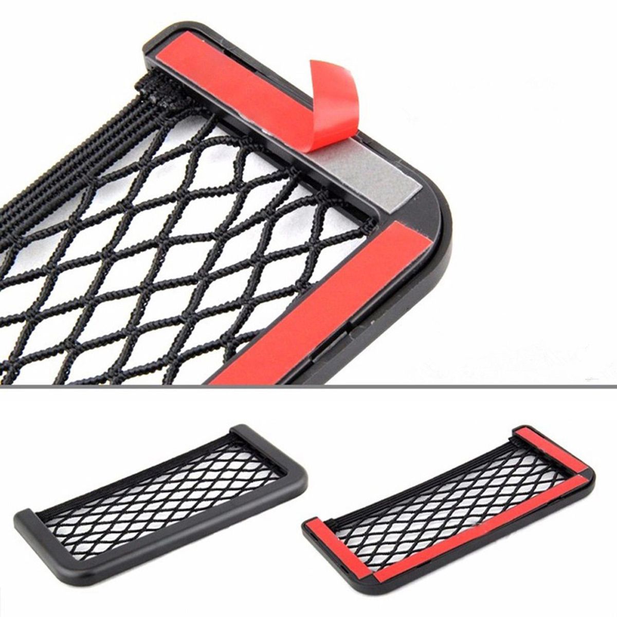 Car Net Pocket Storage Bag Seat Side Back Storage Net Bag Phone Holder Pocket Organizer 1pcs