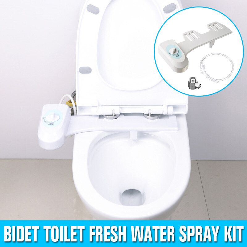 Bathroom Bidet Toilet Fresh Water Spray Clean Seat Non-Electric Kit Attachment AU Connector