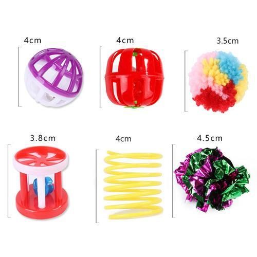 20pcs Collapsible Cat Tunnel Toys Kit Cat Teaser Feather Wand Sisal Ball  Holes Play Tubes Dog Toys Pet Supplies