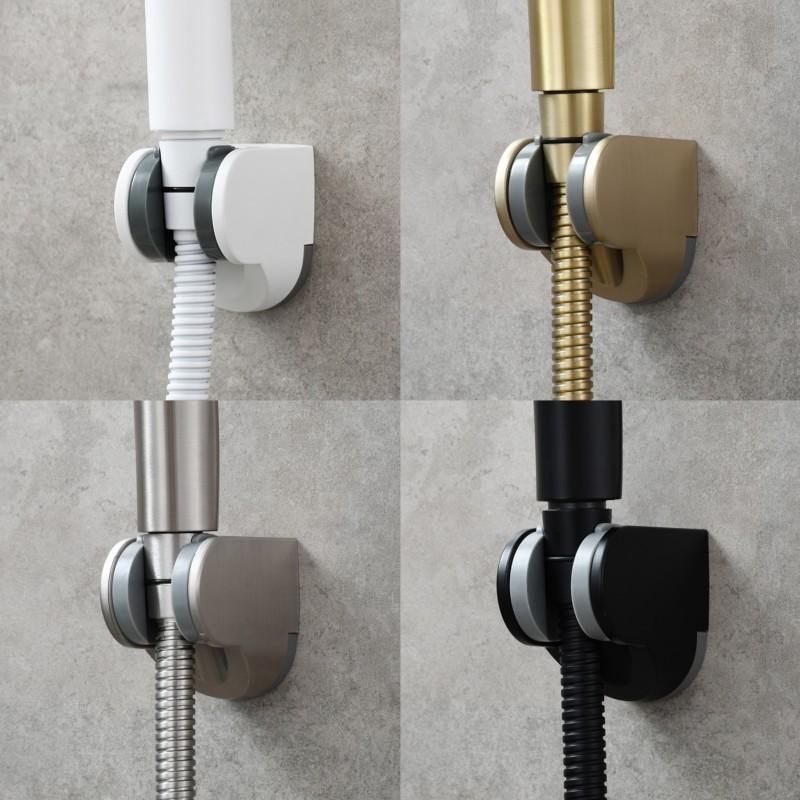 Adjustable shower bracket without punching bracket