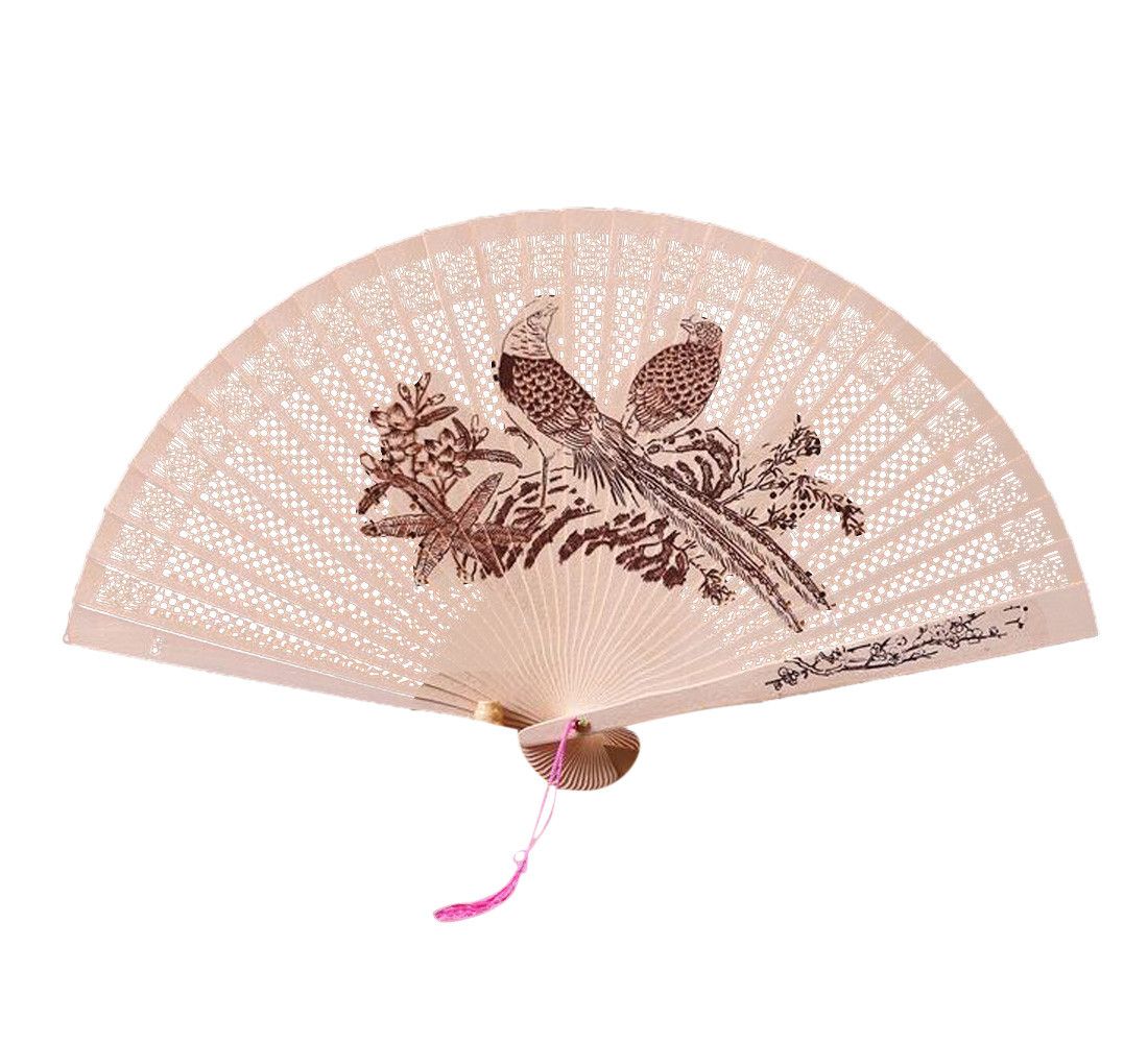 Hollow Performance Exquisite Bone Wooden Hand NEW Fan 2019 Made Chinese Traditional Wedding Folding Sandalwood Fan Bamboo Gift