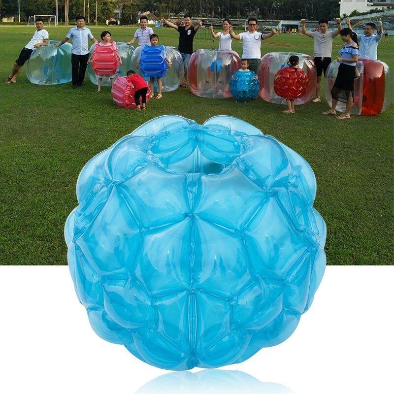 60CM PVC Inflatable Bubble Ball Kids Impact Toy Soccer Football Outdoor Sport Blue
