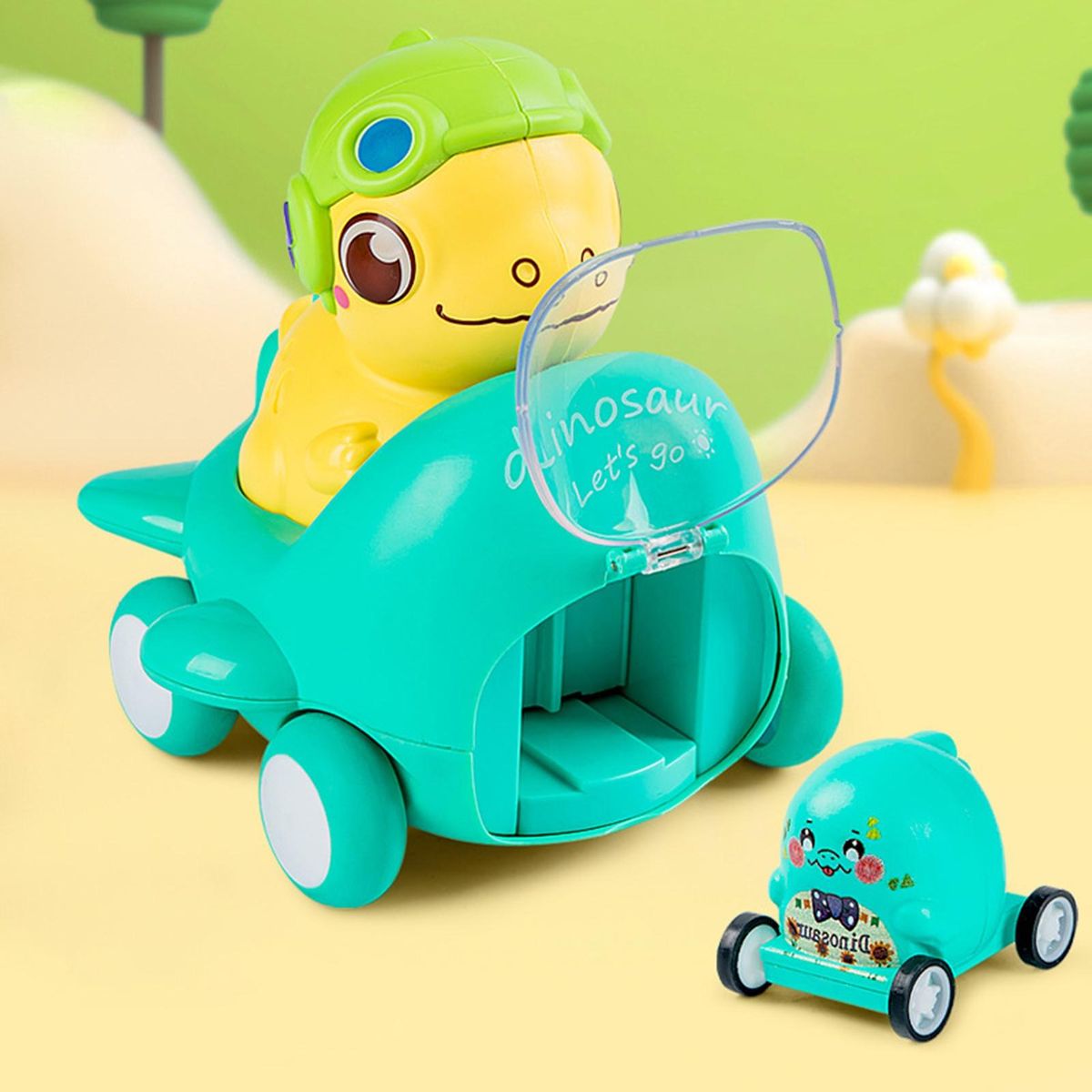 2PcsSet Push Slide Toy Inertia Gliding Car Educational Toy Blue