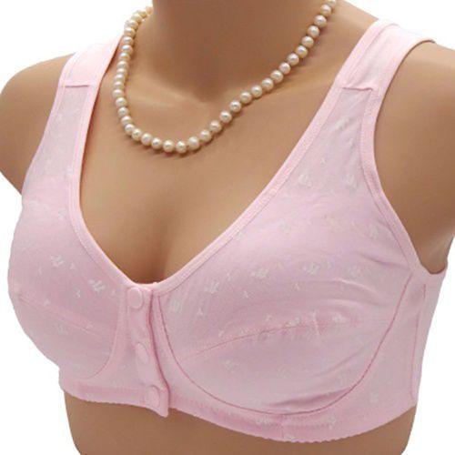 1 PCS Lady Front Buckle Bra Simple No Steel Ring Comfortable Breathable
