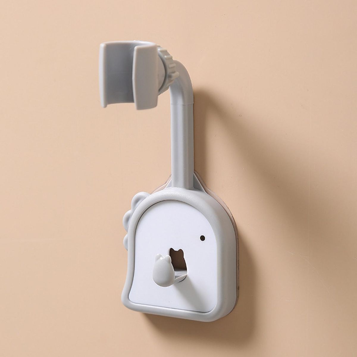 Shower Sprayer Rack Bathroom Shower Nozzle Holder with Hanging Hook Grey