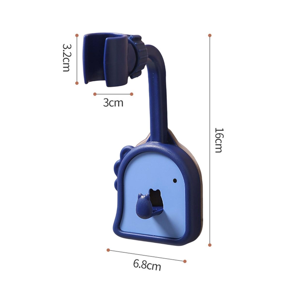 Shower Sprayer Rack Bathroom Shower Nozzle Holder with Hanging Hook Blue