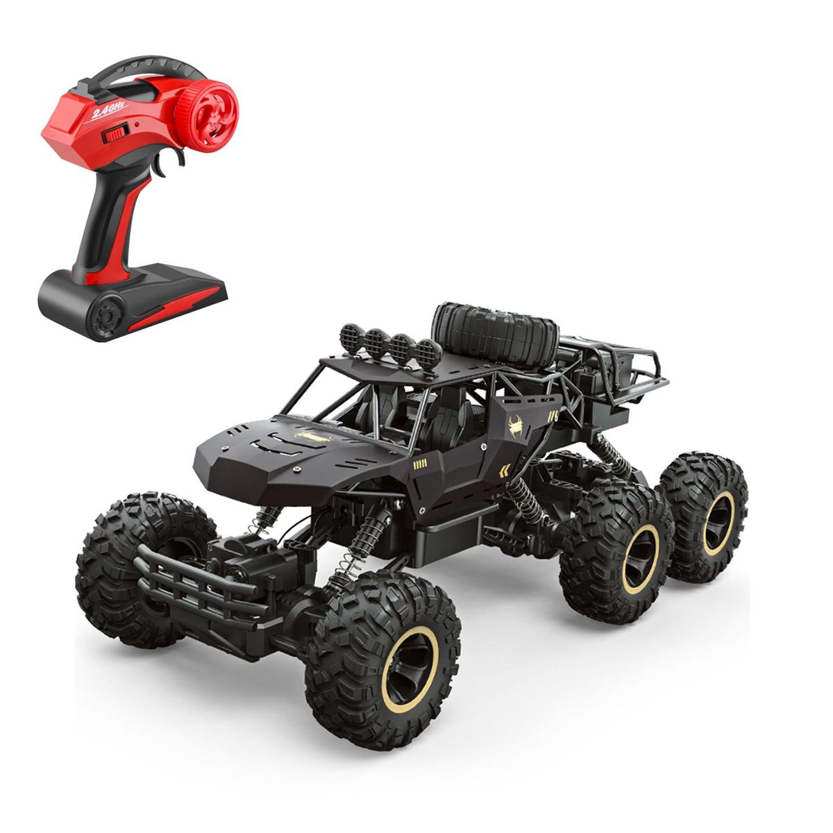 Remote Control Car 1/12 2.4GHz 6-Wheels Off Road Trucks 4WD Alloy Vehicle Climbing Car Gifts for Kids Adults RTR Large-Sized