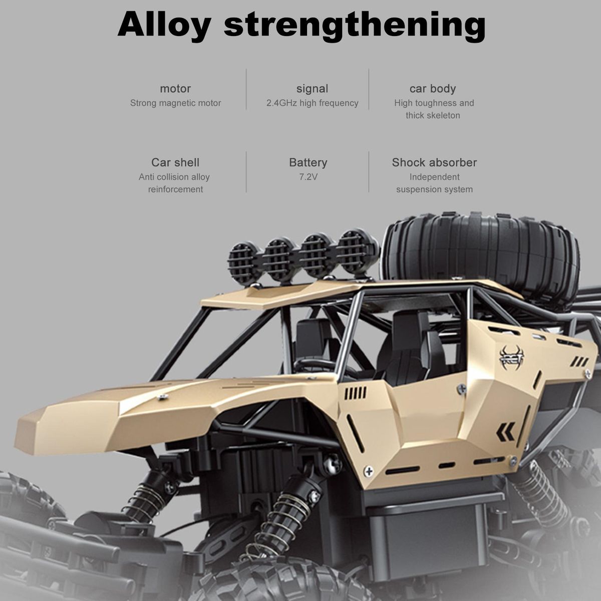 Remote Control Car 1/12 2.4GHz 6-Wheels Off Road Trucks 4WD Alloy Vehicle Climbing Car Gifts for Kids Adults RTR Large-Sized