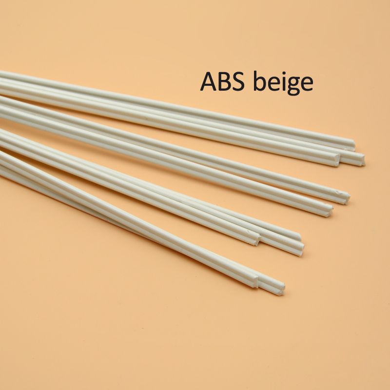 12pcs Plastic Welding Rod ABS Plastic Floor Welding Rod Automobile Bumper Plastic Welding Wires Beige 2.5 * 50 * 500 Mm