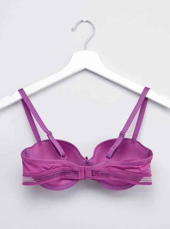 Balconette Bra-  Purple
