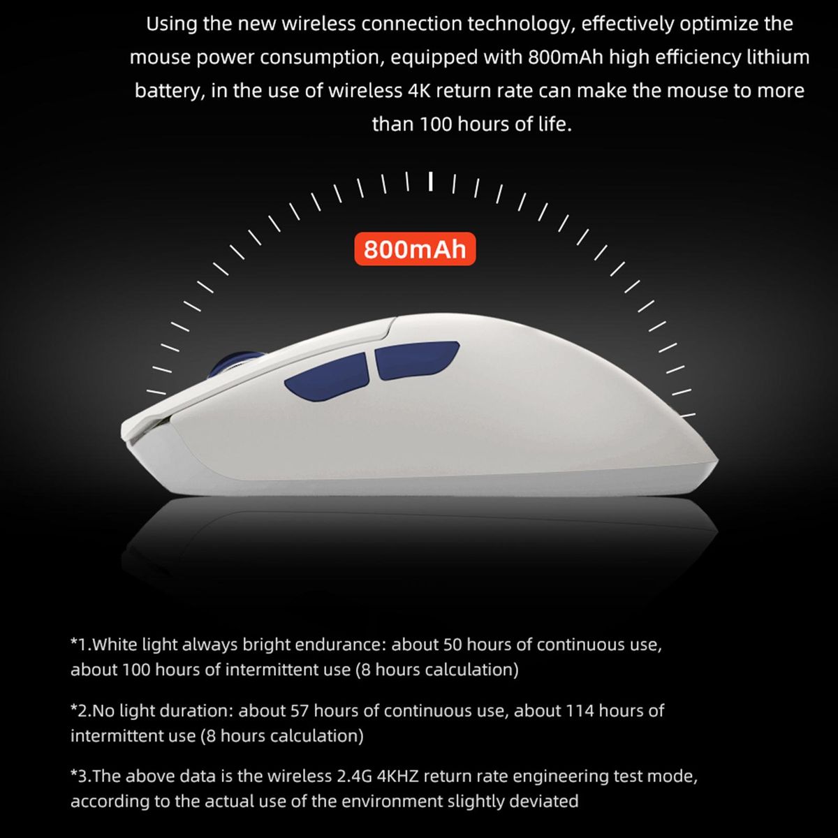 Darmoshark M3 4K Wireless BT5.0 Wired Tri-Mode Rechargeable Gaming Mouse 26000DPI TTC PAM3395 Optical E-sports Mice Custom Drivers For Computer Laptop PC